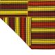 Turkish Vintage Kilim Striped Red and Yellow 208 x 132 cm