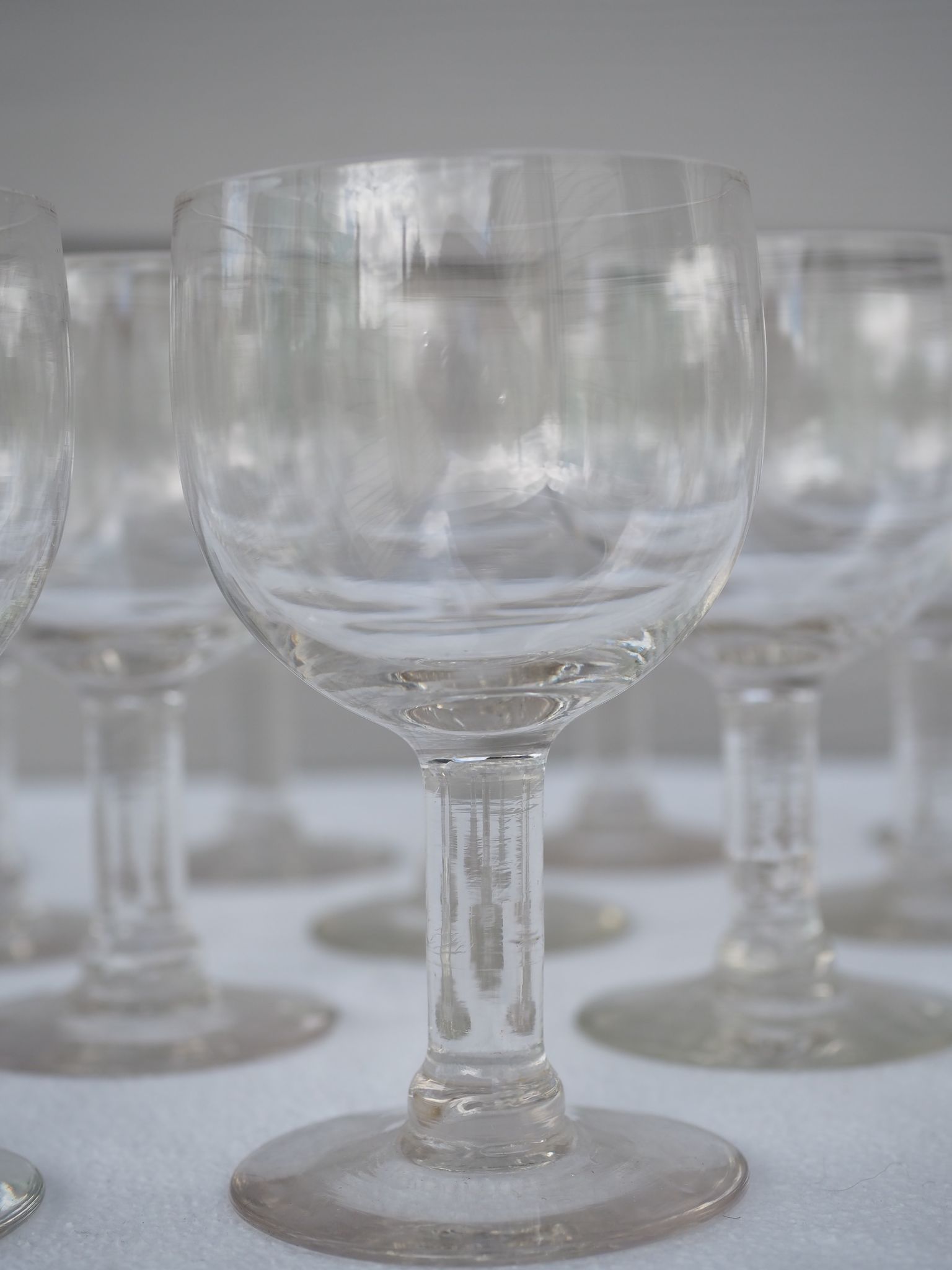6 old balloon glasses – Bistrot style – XXth century