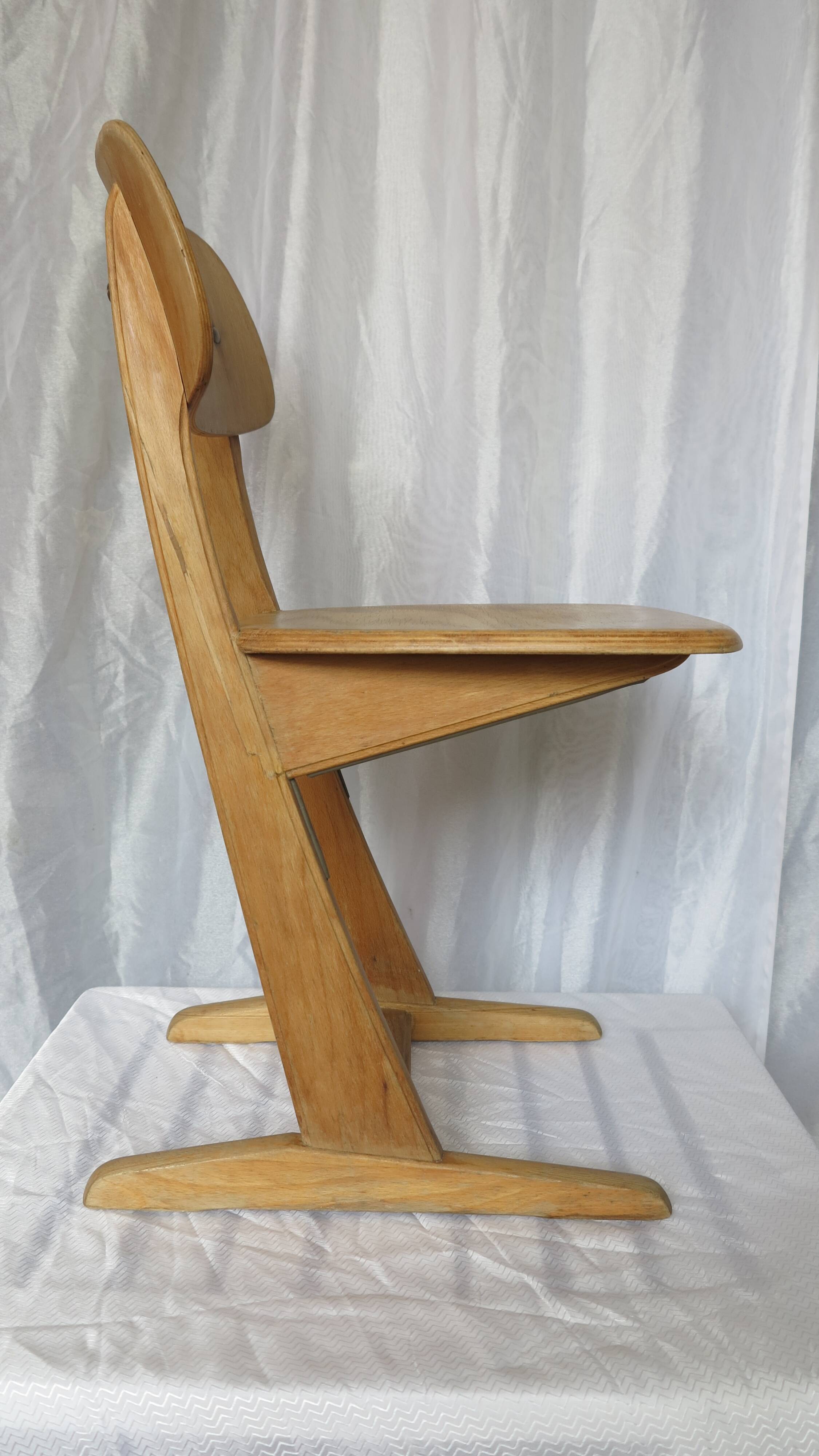 chaise enfant design bois clair