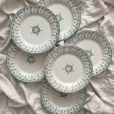 6 assiettes plates en terre de fer "Sagittaires" Gien