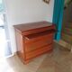 3-drawer chest of drawers with sliding shelf - Louis Philippe style - cherry color