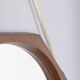 Vintage 1970s wall mirror in wood and rope, Italian design