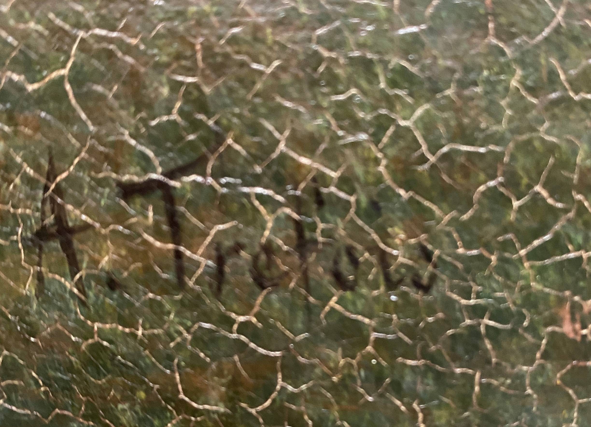 HST painting 19th century Shepherd with sheep and dog in mountain pasture signed A. Treviens