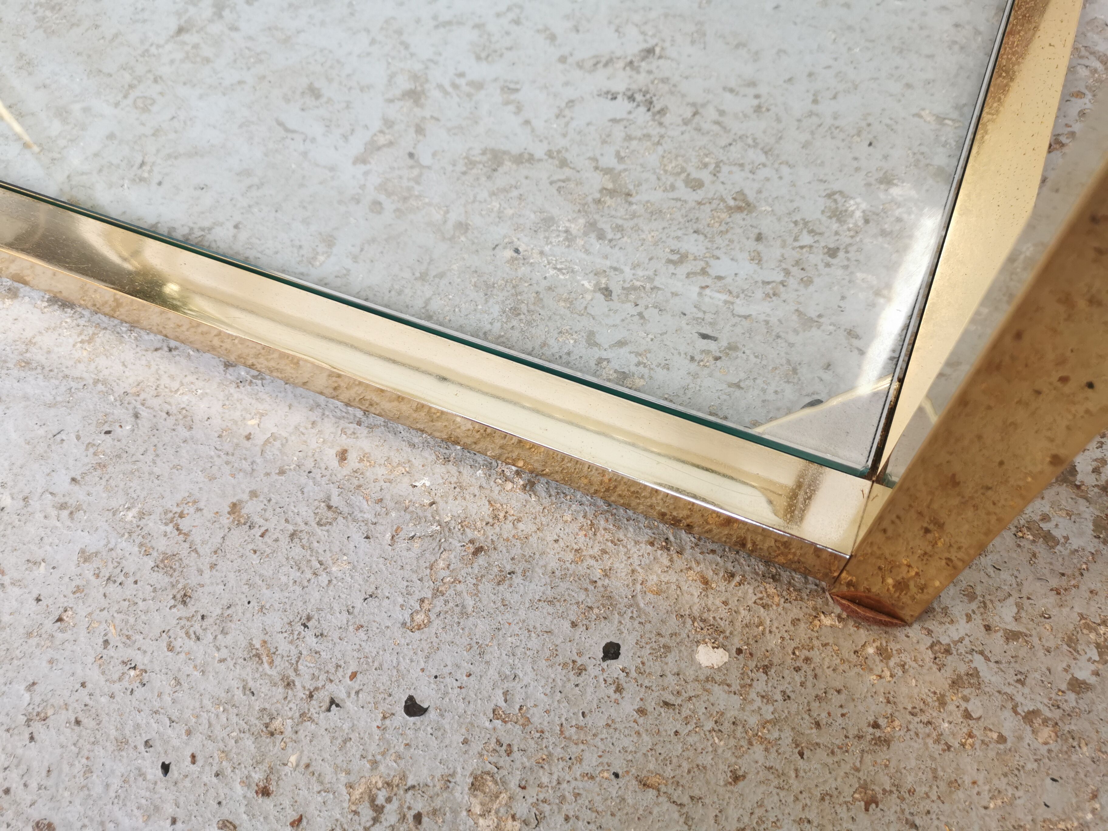 Shelf vintage brass gilded design 1970