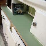 Buffet mado 50s white and brushed oak
