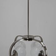 Bauhaus nickel-plated chandelier, 1930s