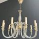Lustre en cristal de Murano à 10 bras de lumière, travail italien, vers 1970