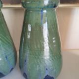 Paire de vases en grès de Puisaye de Léon Pointu