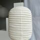 Suspension in rattan and natural japanese linen lantern shape h70 d50