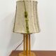 Wooden lamp with a wool shade