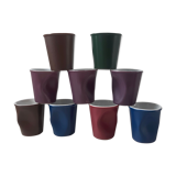 Set of 9 crumpled espresso cups Revol