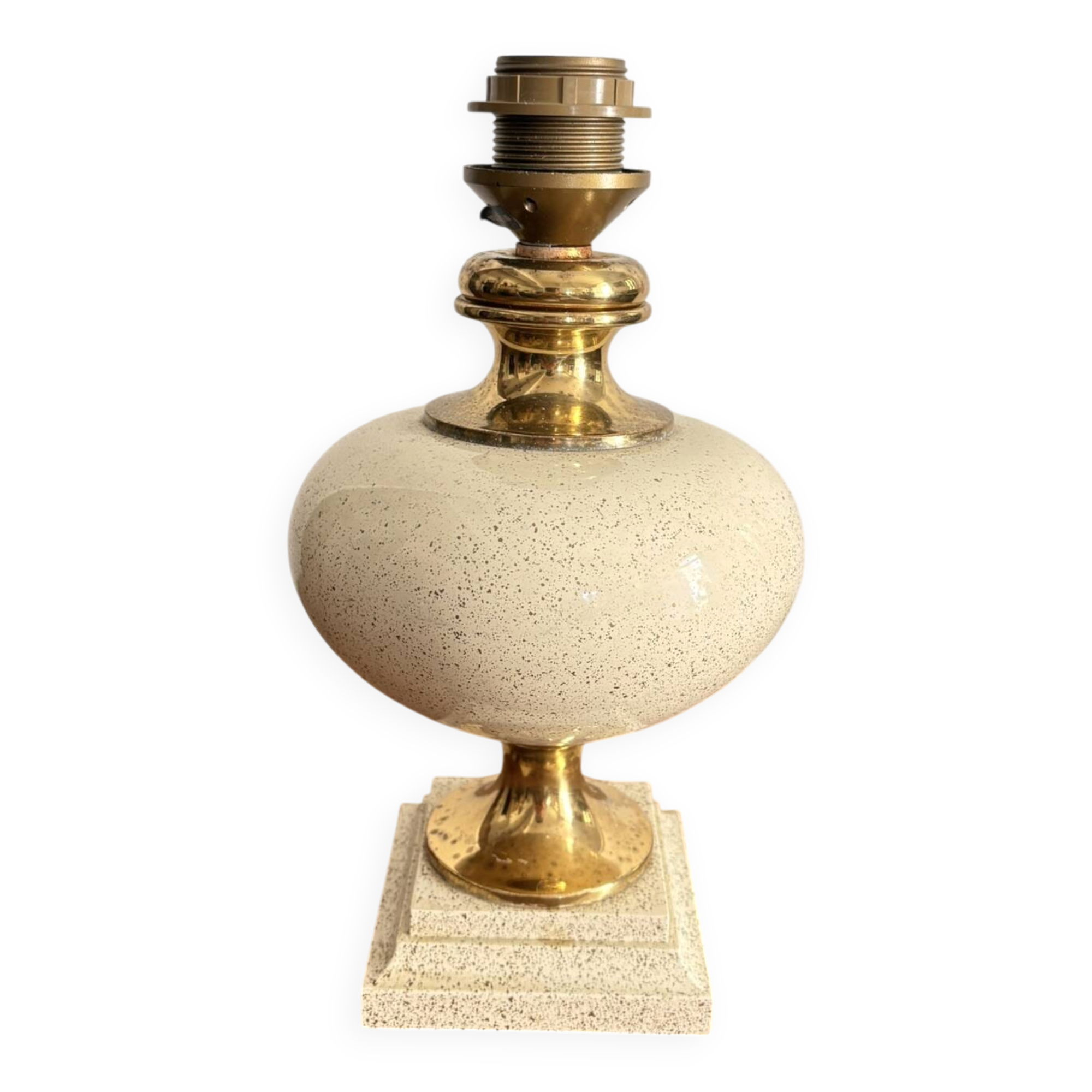 Spotted Vintage Lamp Hollywood Regency Style Chic Ostrich Egg