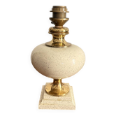 Pied Lampe Vintage Moucheté Style Holywood Regency Design Chic Oeuf Autruch