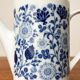 Teapot or coffee pot in German ceramic from the mid-century, Hamburg Form 20 series decor Blumenspiel by Lieselotte Kantner for Melitta, 1960s.