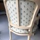 Paire de fauteuil laqué de style Louis XV