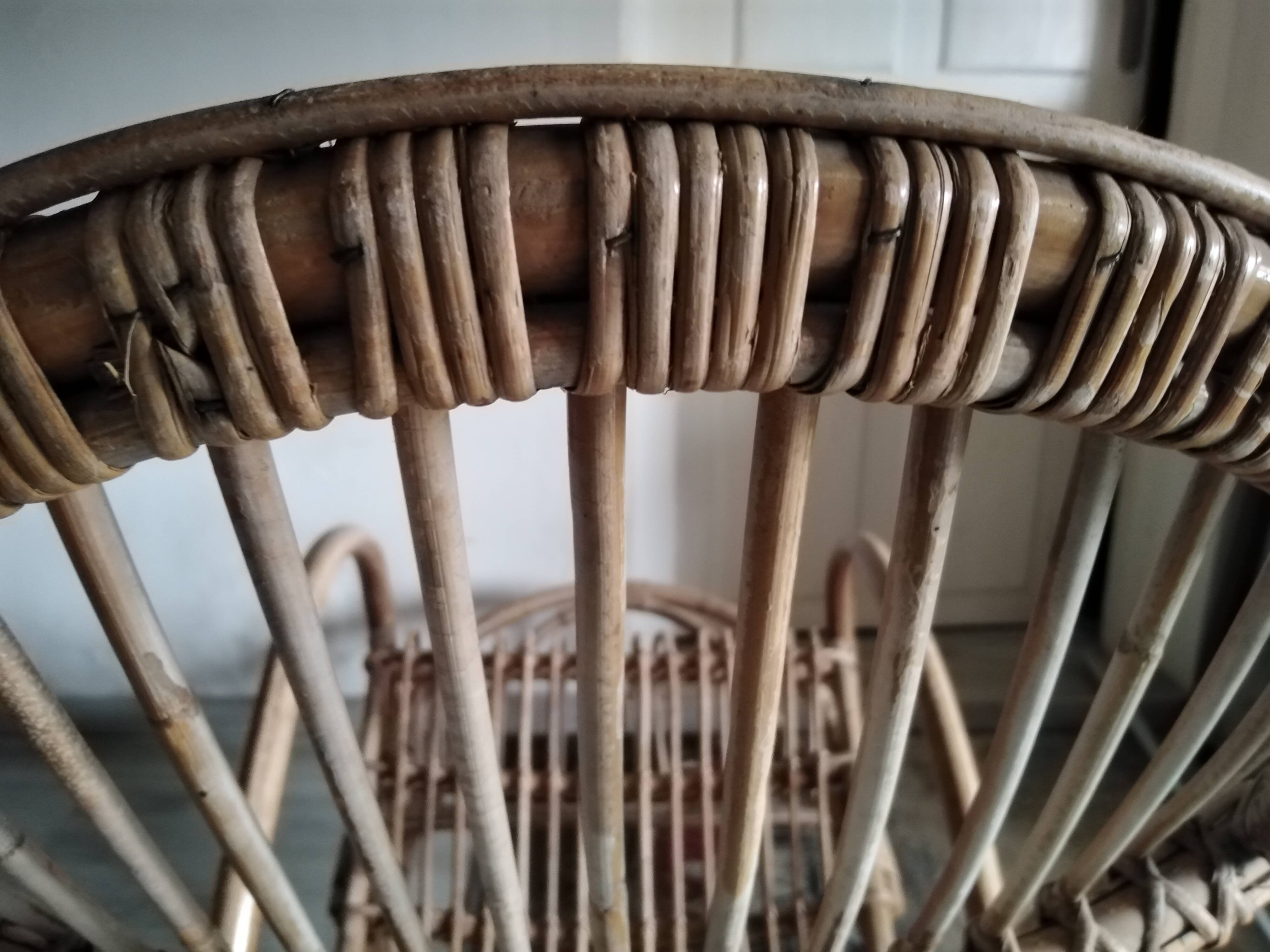 Rattan rocking chair from the 60s by Rohe Noordwolde