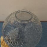 Round globe made of cracked glass