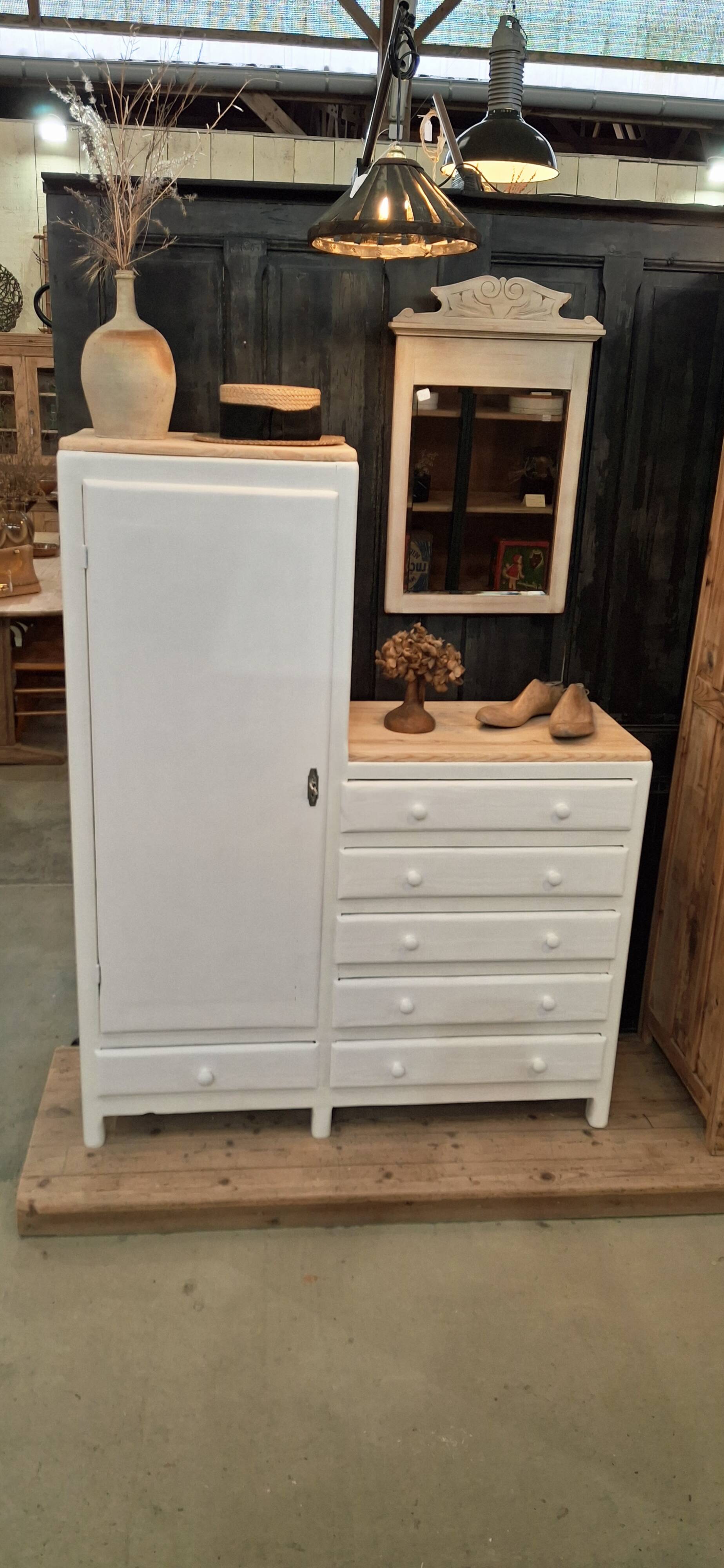 Vintage asymmetrical wardrobe