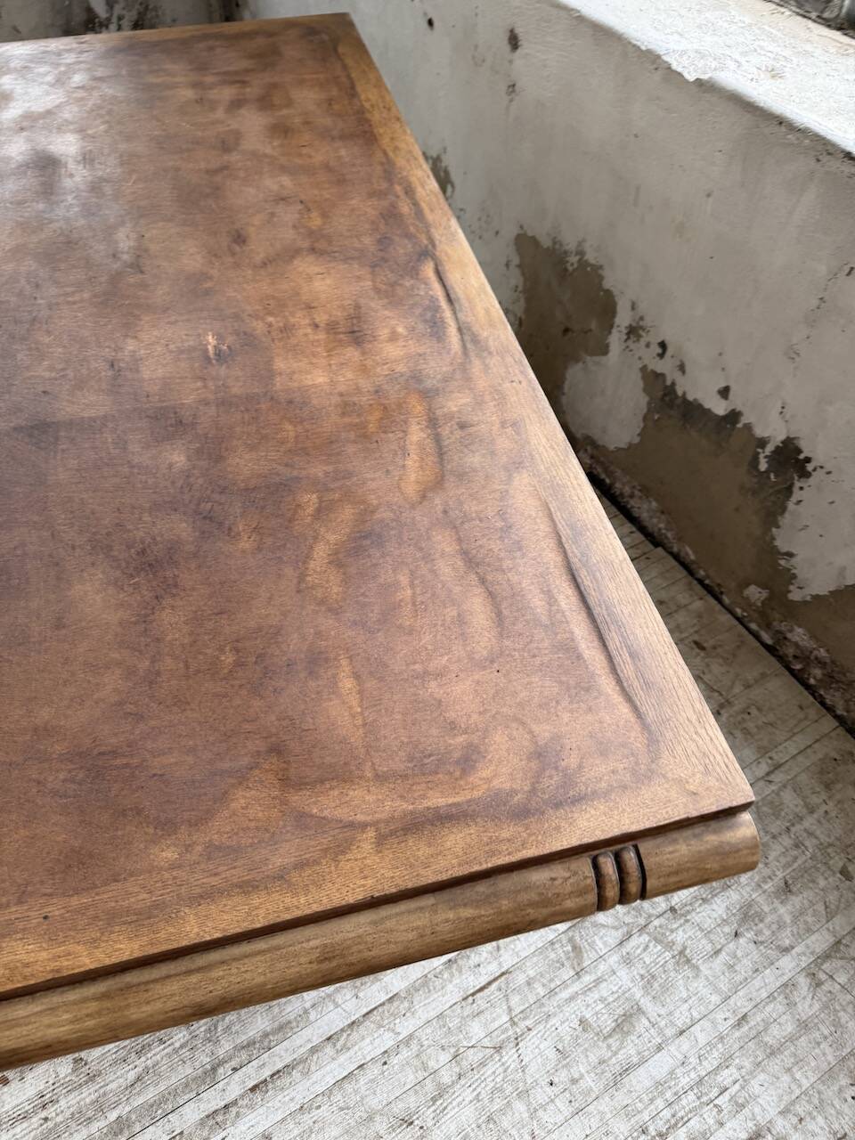 Table de repas chêne 1940 Dudouyt 240cm