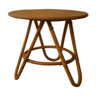 Table basse en rotin 1960