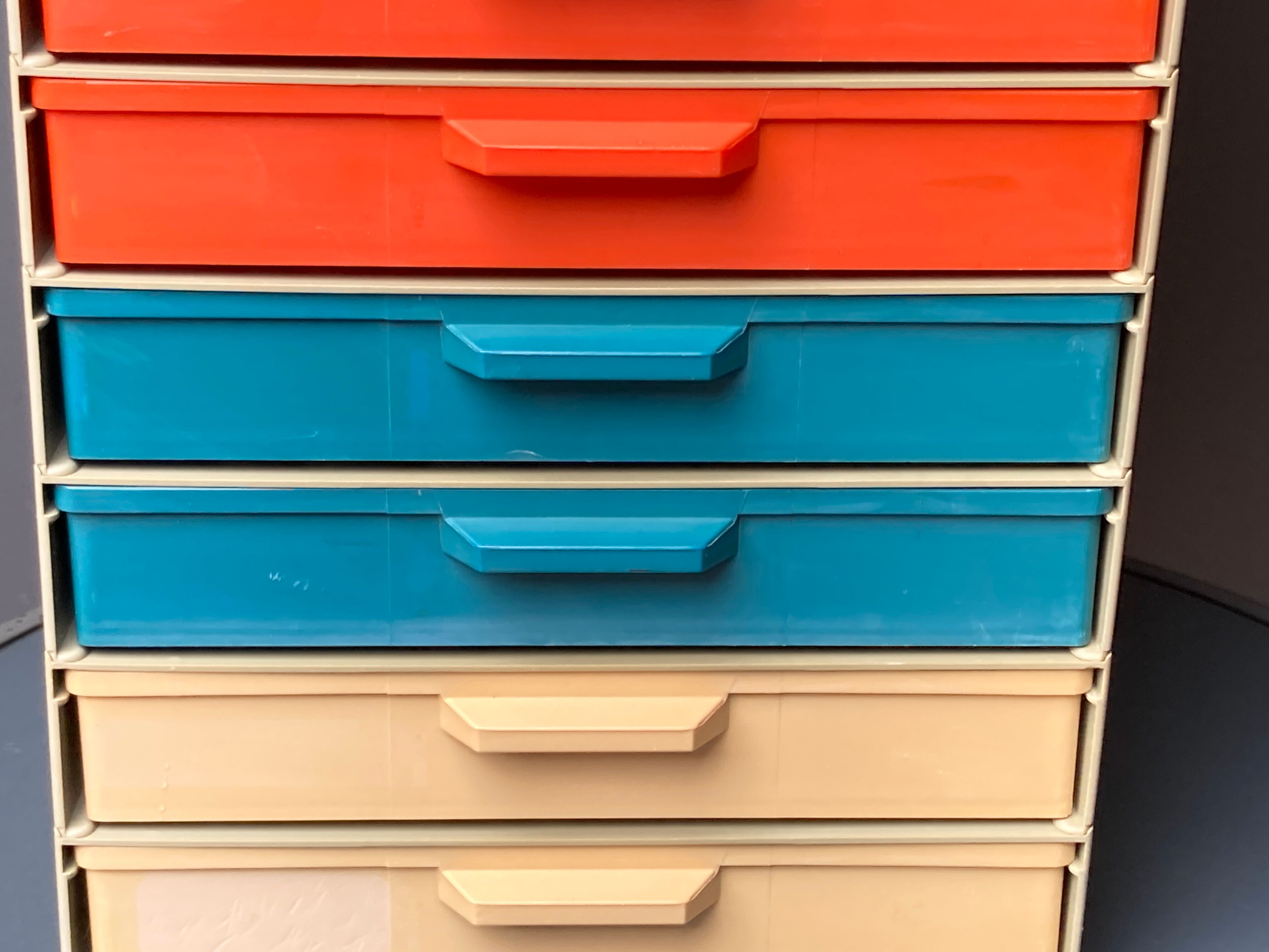 12-drawer vintage office locker