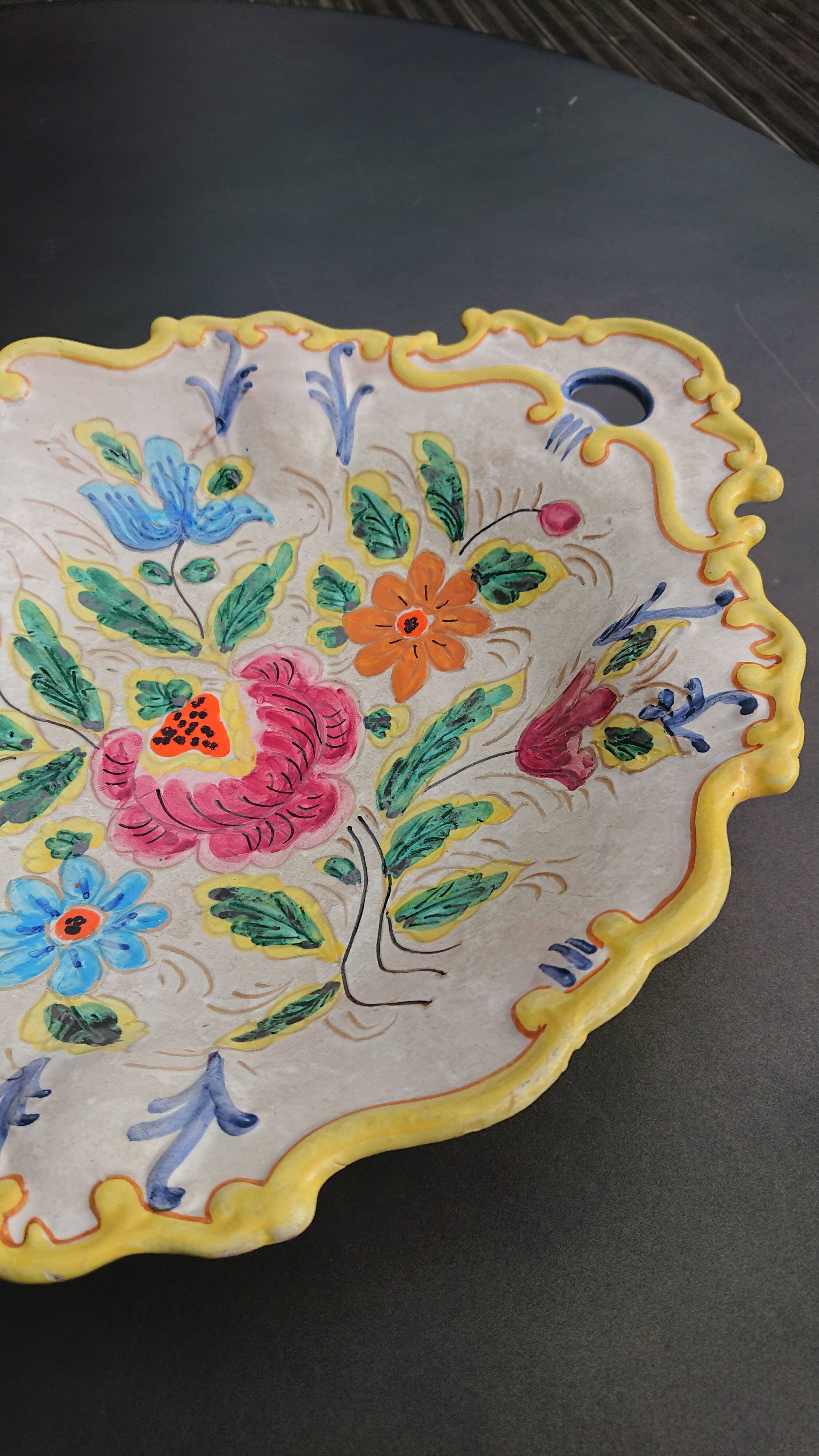 Hand-painted open dish