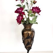 Copper Vase with Wrought Iron Snake and Leaves attr. to Alessandro Mazzucot