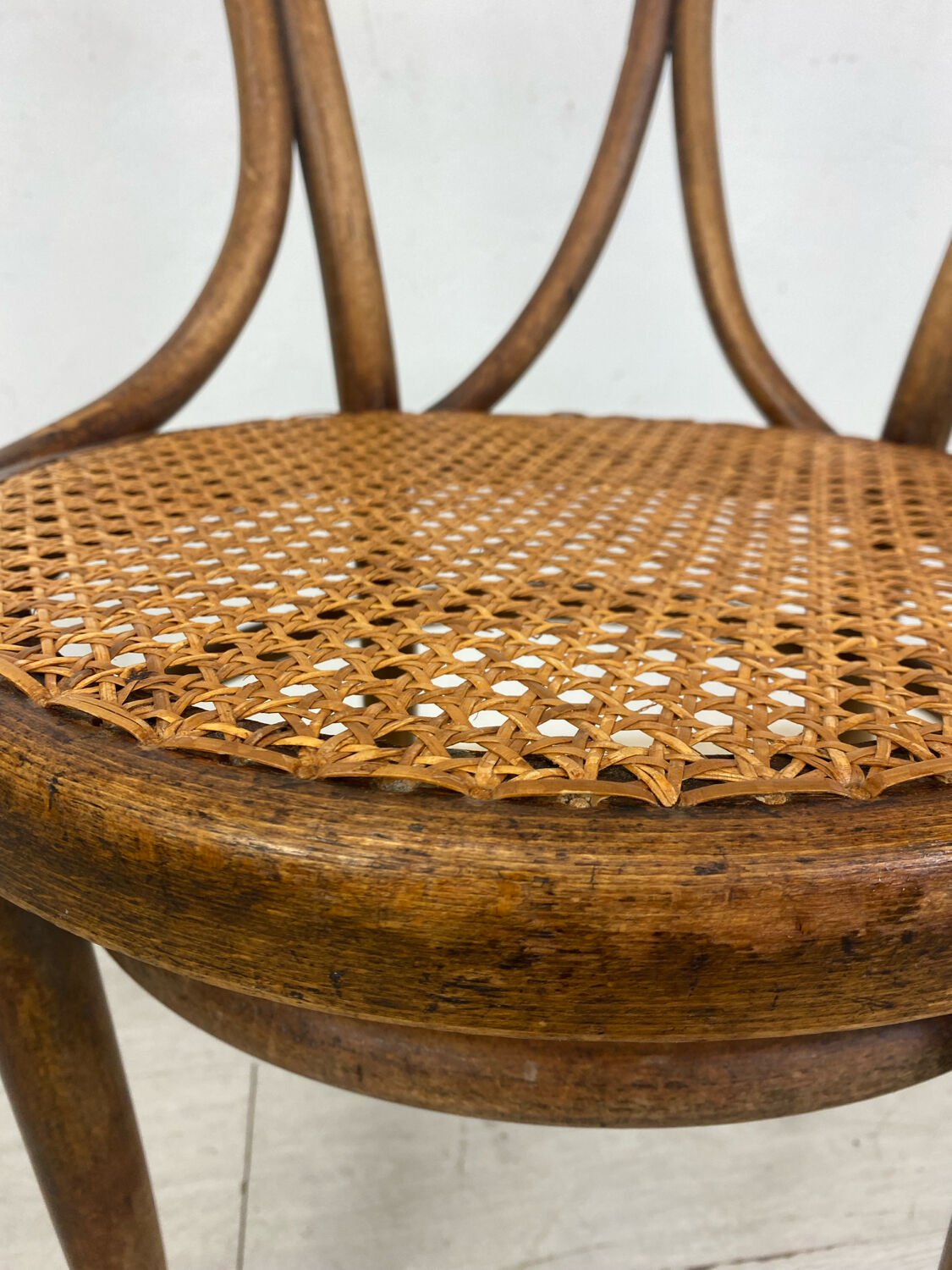 Curved wooden chair