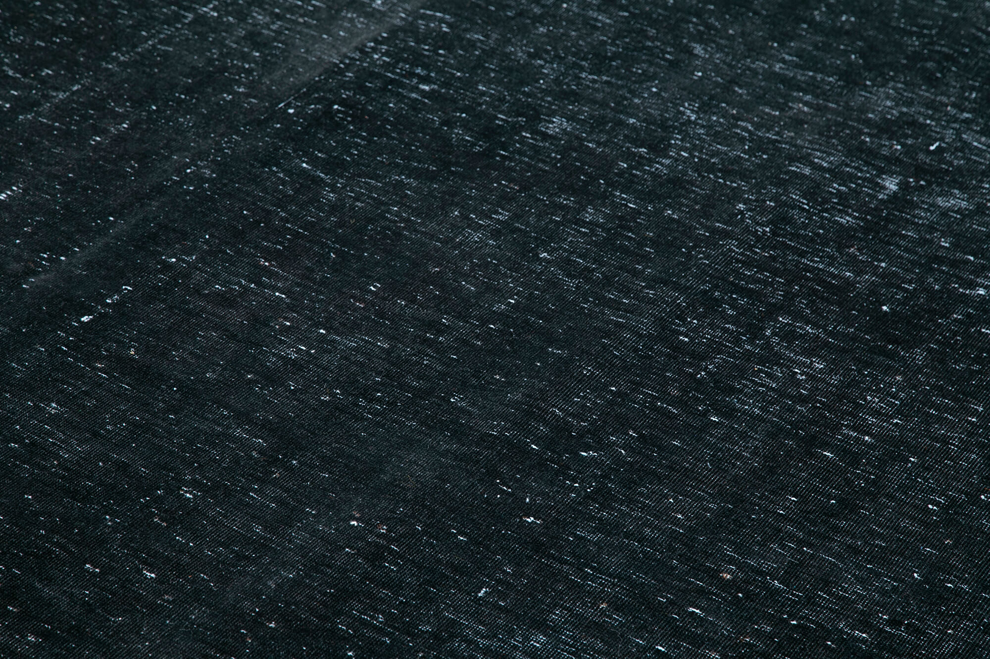 Handmade oriental overdyed 298 cm x 413 cm black wool carpet