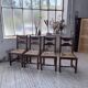 Set 4 chaises rustiques chêne De puydt, Belgique 1970