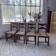 Set 4 chaises rustiques chêne De puydt, Belgique 1970