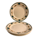 5 flat art deco plates signed Badonviller, Sans Souci model