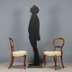 Antique walnut chairs with upholstered seats, Italy, mid-19th century.