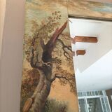 Wood paint on beveled mirror