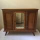 Doll cabinet 3 wooden doors with mirror