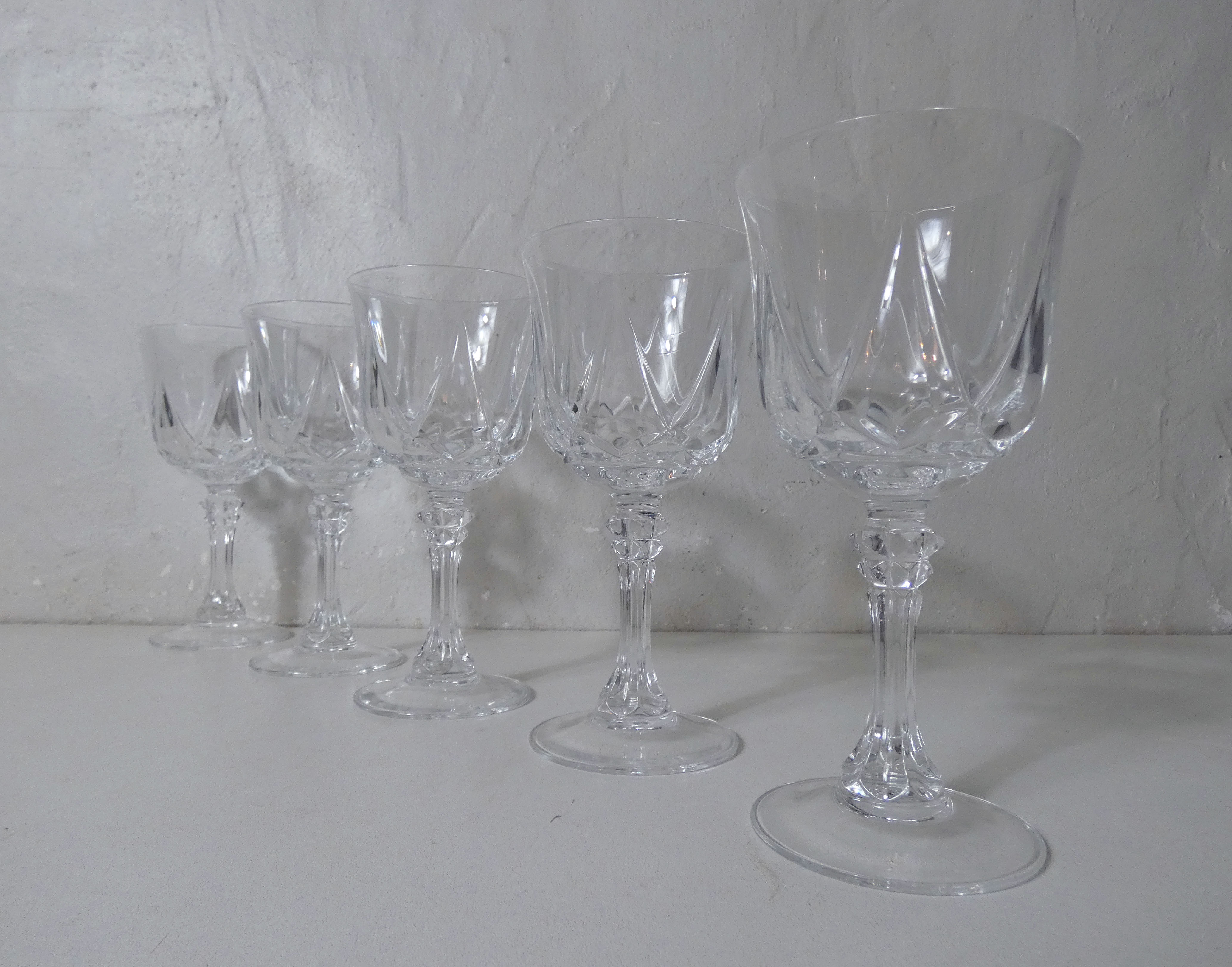 5 crystal water glasses 20cl
