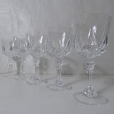 5 crystal water glasses 20cl