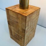 Straw marquetry lamp