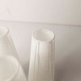 5-branched opaline brass chandelier 60's