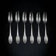 Alfenide – Christofle six silver-plated shellfish forks
