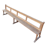 Solid oak church pew