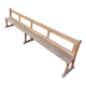 Solid oak church pew