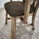Dutch brutalist solid oak armchair with reupholstered leather seat, 1970s