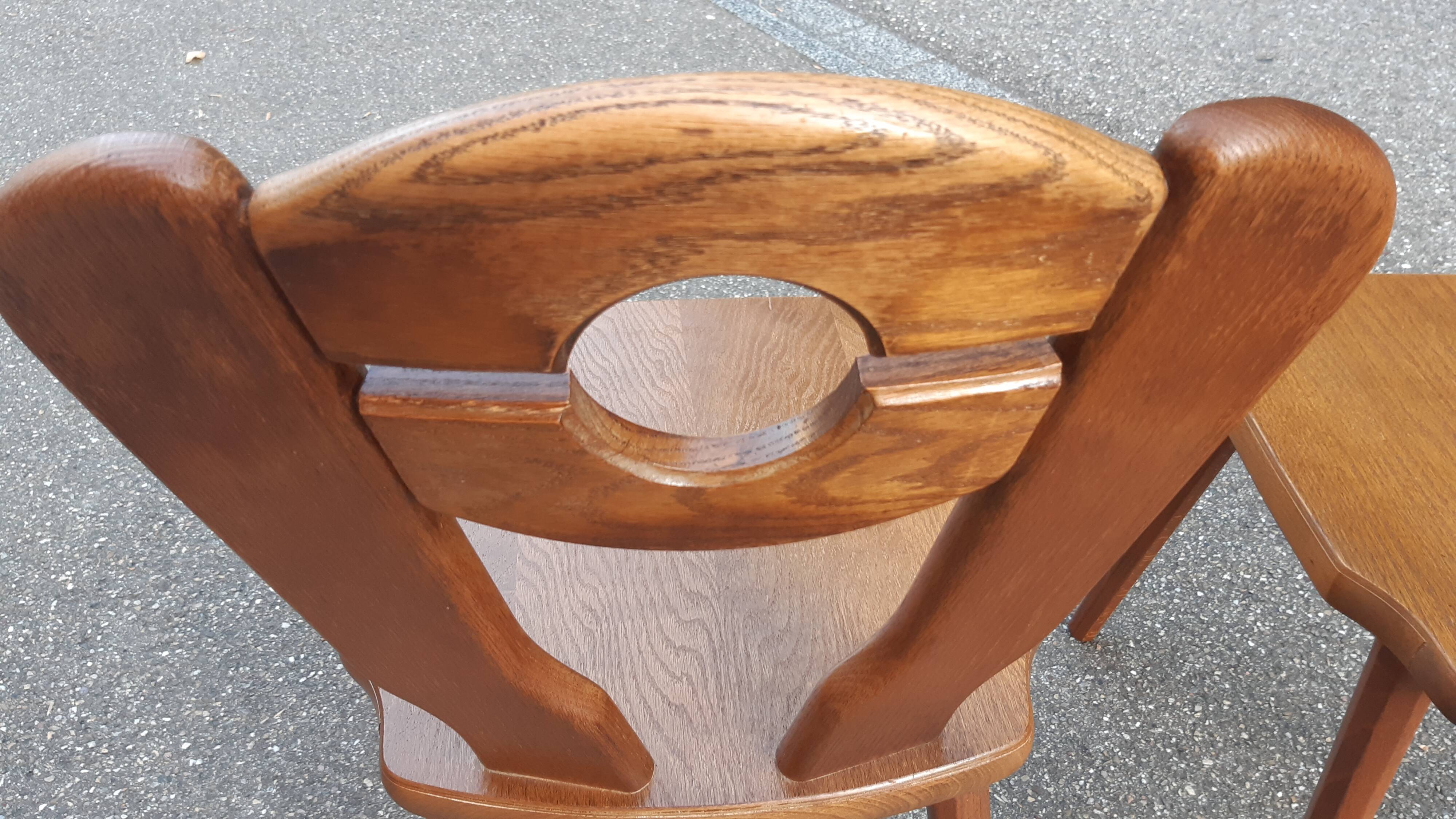 Brutalist mountain chalet decor chairs set of 2