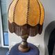 Vintage 80s wooden rustic lamp