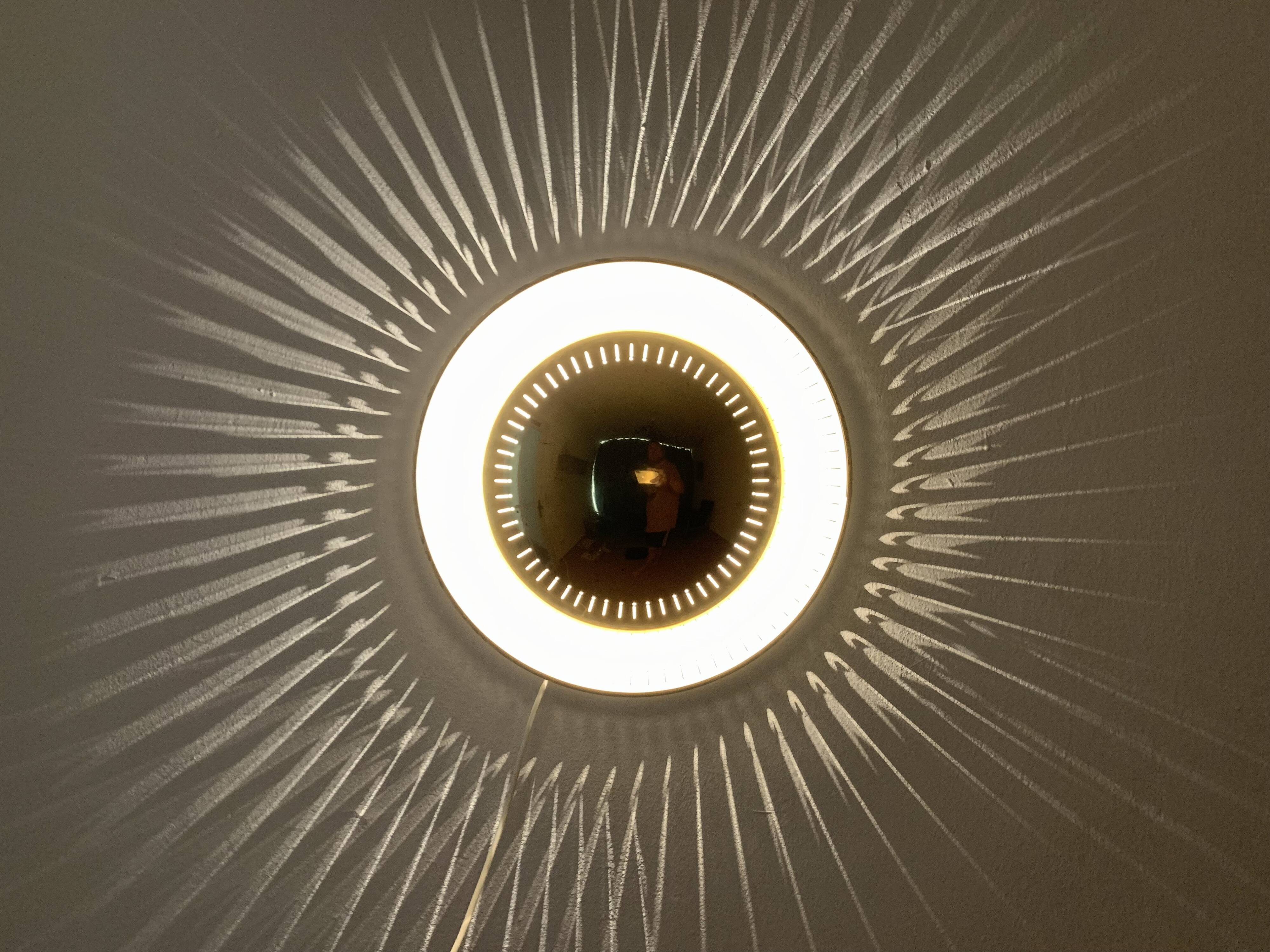 Italian Sunburst Wall Lamp or Flush Light