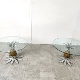 Pair of Hans Kögl pineapple side tables, 1960s