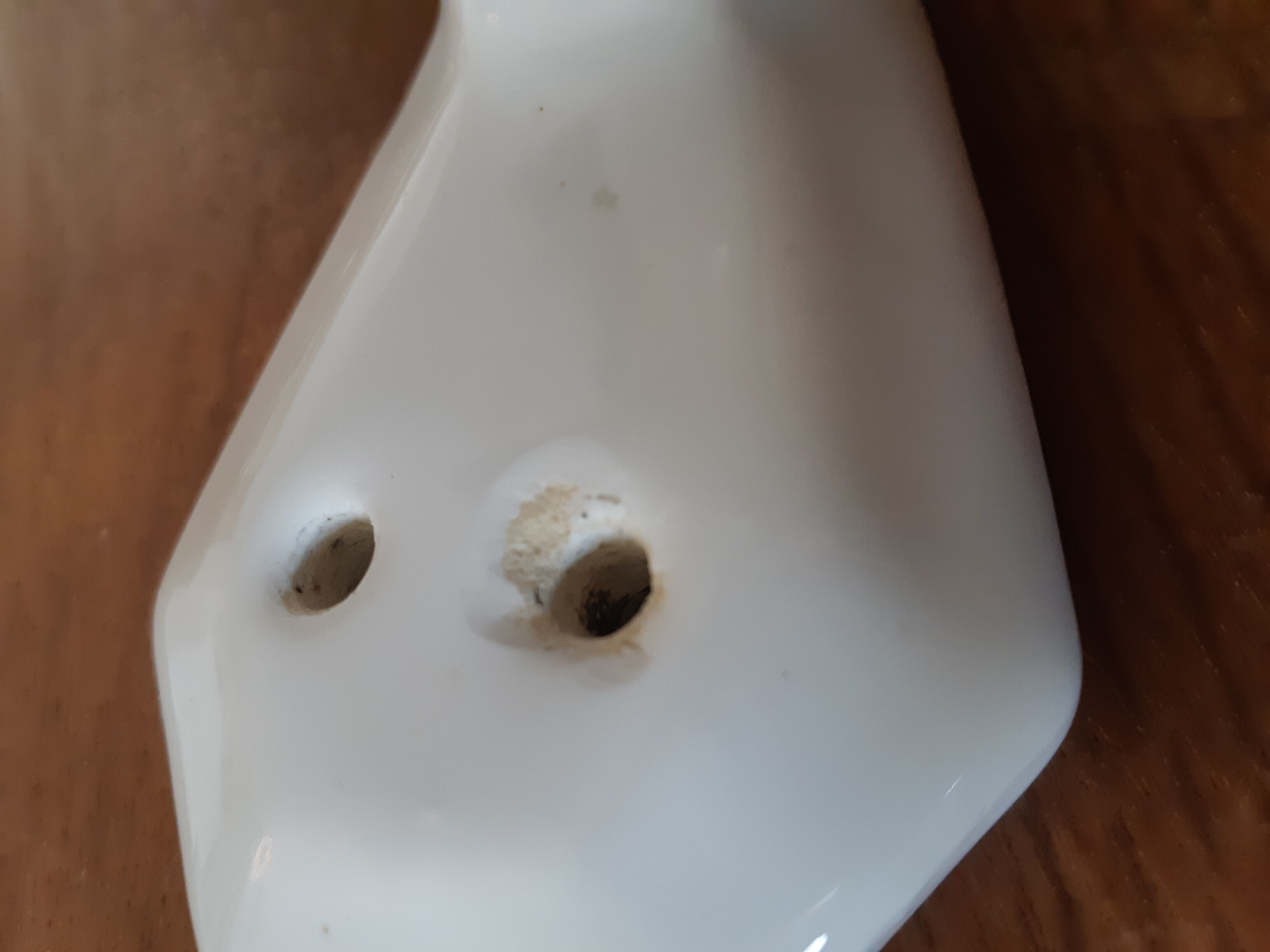 White porcelain hooks