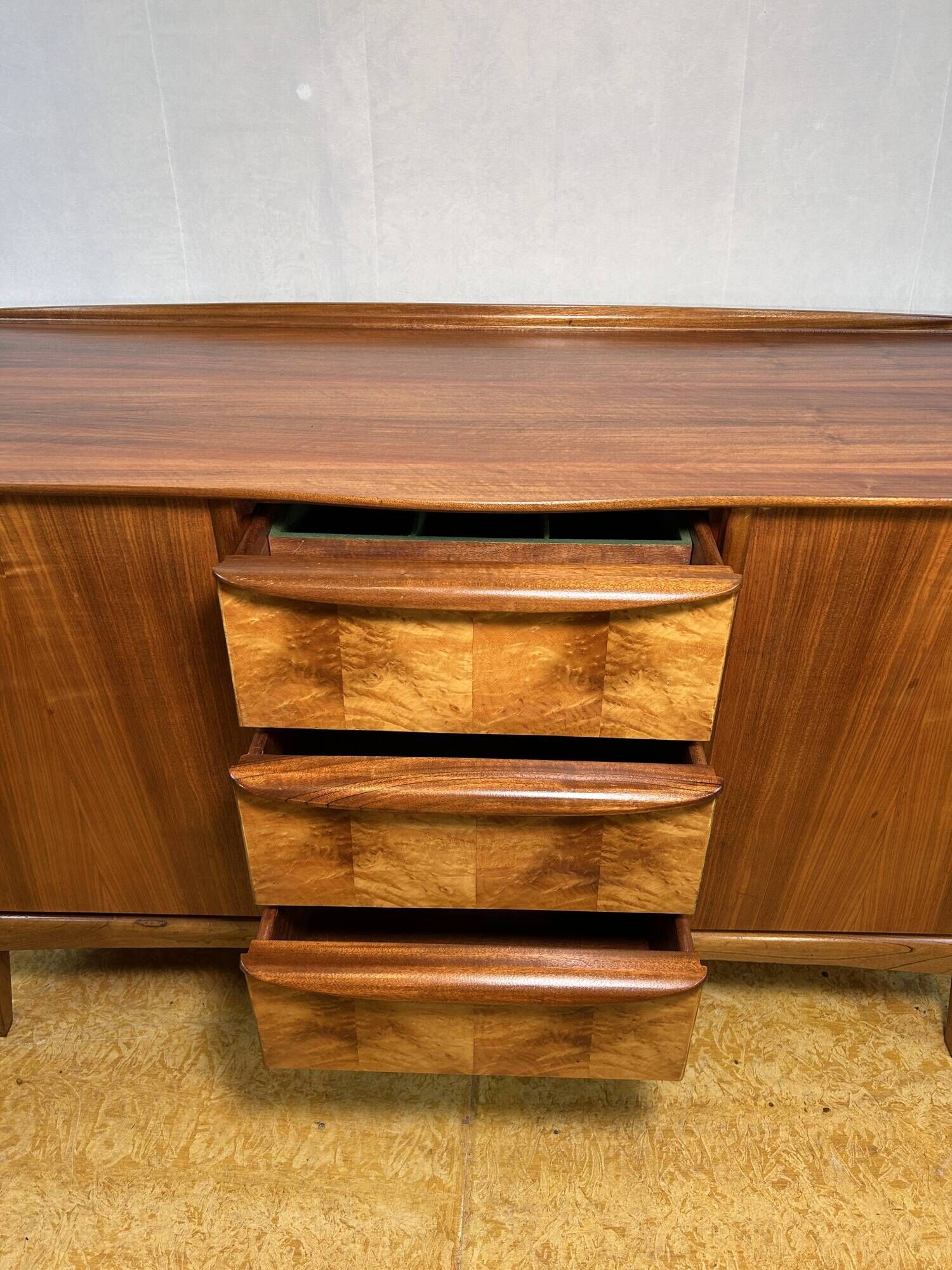 Mid century retro vintage teak burr walnut classic design McIntosh Sideboar