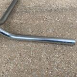 Round kitchen dining table 100cm chrome legs